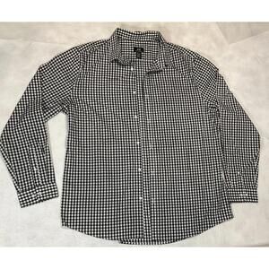 H&M men's xxl slim-fit shirt featuring a black white gingham